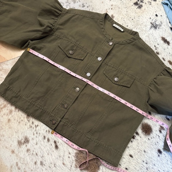 ULLA JOHNSON‎ Kloe Jacket in Olive Military Size 10 - Picture 11 of 12